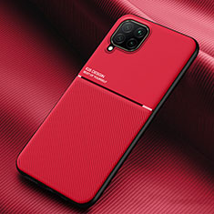 Ultra-thin Silicone Gel Soft Case Cover with Magnetic for Samsung Galaxy A22 4G Red