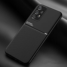 Ultra-thin Silicone Gel Soft Case Cover with Magnetic for Samsung Galaxy A73 5G Black