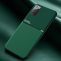 Ultra-thin Silicone Gel Soft Case Cover with Magnetic for Samsung Galaxy Note 20 5G Green