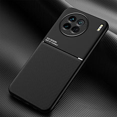 Ultra-thin Silicone Gel Soft Case Cover with Magnetic for Vivo X90 5G Black