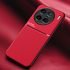 Ultra-thin Silicone Gel Soft Case Cover with Magnetic for Vivo X90 Pro+ Plus 5G Red