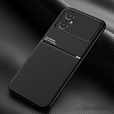 Ultra-thin Silicone Gel Soft Case Cover with Magnetic for Xiaomi Poco M4 5G Black