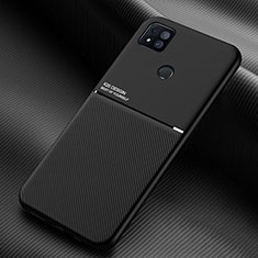 Ultra-thin Silicone Gel Soft Case Cover with Magnetic for Xiaomi Redmi 9 India Black