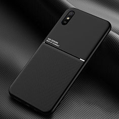 Ultra-thin Silicone Gel Soft Case Cover with Magnetic for Xiaomi Redmi 9A Black