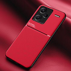 Ultra-thin Silicone Gel Soft Case Cover with Magnetic for Xiaomi Redmi Note 13 Pro+ Plus 5G Red