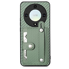Ultra-thin Silicone Gel Soft Case Cover with Magnetic S01D for Huawei Honor Magic5 Lite 5G Green