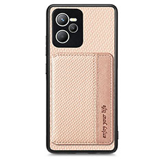 Ultra-thin Silicone Gel Soft Case Cover with Magnetic S01D for Realme C35 Gold