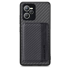 Ultra-thin Silicone Gel Soft Case Cover with Magnetic S01D for Realme Narzo 50A Prime Black