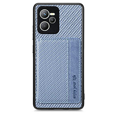 Ultra-thin Silicone Gel Soft Case Cover with Magnetic S01D for Realme Narzo 50A Prime Blue