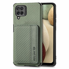 Ultra-thin Silicone Gel Soft Case Cover with Magnetic S01D for Samsung Galaxy A12 Nacho Green