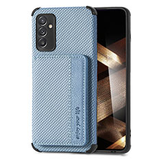 Ultra-thin Silicone Gel Soft Case Cover with Magnetic S01D for Samsung Galaxy A15 5G Blue