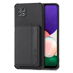 Ultra-thin Silicone Gel Soft Case Cover with Magnetic S01D for Samsung Galaxy A22s 5G Black