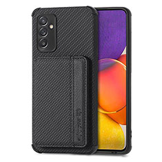 Ultra-thin Silicone Gel Soft Case Cover with Magnetic S01D for Samsung Galaxy A25 5G Black