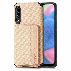 Ultra-thin Silicone Gel Soft Case Cover with Magnetic S01D for Samsung Galaxy A30S Gold