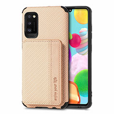 Ultra-thin Silicone Gel Soft Case Cover with Magnetic S01D for Samsung Galaxy A41 Gold