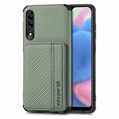 Ultra-thin Silicone Gel Soft Case Cover with Magnetic S01D for Samsung Galaxy A50 Green