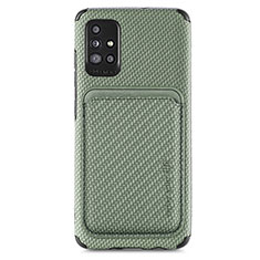 Ultra-thin Silicone Gel Soft Case Cover with Magnetic S01D for Samsung Galaxy A51 4G Green