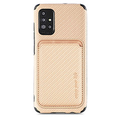 Ultra-thin Silicone Gel Soft Case Cover with Magnetic S01D for Samsung Galaxy A71 4G A715 Gold