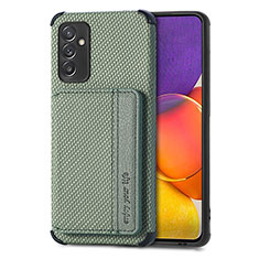 Ultra-thin Silicone Gel Soft Case Cover with Magnetic S01D for Samsung Galaxy A82 5G Green