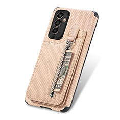 Ultra-thin Silicone Gel Soft Case Cover with Magnetic S01D for Samsung Galaxy F13 4G Gold