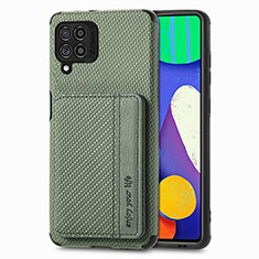 Ultra-thin Silicone Gel Soft Case Cover with Magnetic S01D for Samsung Galaxy F62 5G Green
