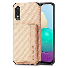 Ultra-thin Silicone Gel Soft Case Cover with Magnetic S01D for Samsung Galaxy M02 Gold