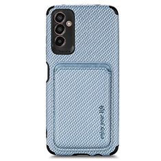 Ultra-thin Silicone Gel Soft Case Cover with Magnetic S01D for Samsung Galaxy M13 5G Blue