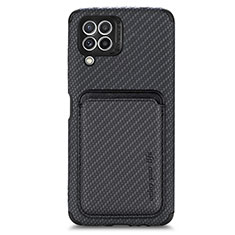 Ultra-thin Silicone Gel Soft Case Cover with Magnetic S01D for Samsung Galaxy M32 4G Black