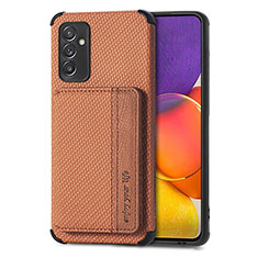 Ultra-thin Silicone Gel Soft Case Cover with Magnetic S01D for Samsung Galaxy M34 5G Brown