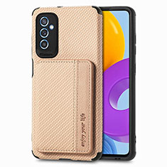 Ultra-thin Silicone Gel Soft Case Cover with Magnetic S01D for Samsung Galaxy M52 5G Gold