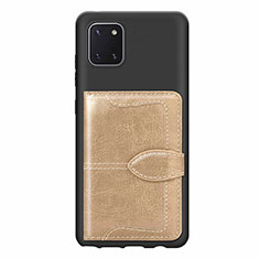 Ultra-thin Silicone Gel Soft Case Cover with Magnetic S01D for Samsung Galaxy M60s Gold