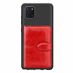 Ultra-thin Silicone Gel Soft Case Cover with Magnetic S01D for Samsung Galaxy M60s Red