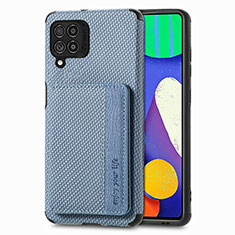 Ultra-thin Silicone Gel Soft Case Cover with Magnetic S01D for Samsung Galaxy M62 4G Blue