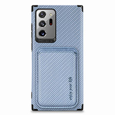 Ultra-thin Silicone Gel Soft Case Cover with Magnetic S01D for Samsung Galaxy Note 20 Ultra 5G Blue