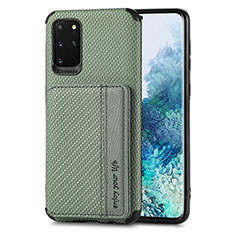 Ultra-thin Silicone Gel Soft Case Cover with Magnetic S01D for Samsung Galaxy S20 Plus 5G Green