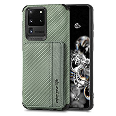 Ultra-thin Silicone Gel Soft Case Cover with Magnetic S01D for Samsung Galaxy S20 Ultra Green