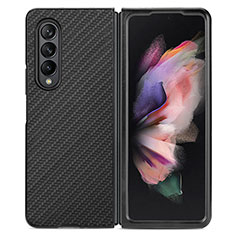 Ultra-thin Silicone Gel Soft Case Cover with Magnetic S01D for Samsung Galaxy Z Fold4 5G Black