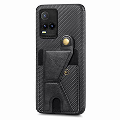 Ultra-thin Silicone Gel Soft Case Cover with Magnetic S01D for Vivo Y21 Black