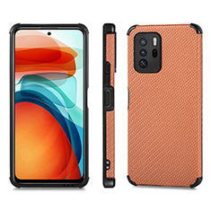 Ultra-thin Silicone Gel Soft Case Cover with Magnetic S01D for Xiaomi Poco X3 GT 5G Brown