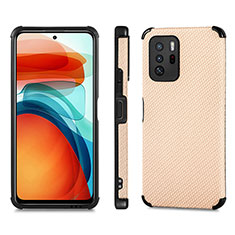 Ultra-thin Silicone Gel Soft Case Cover with Magnetic S01D for Xiaomi Poco X3 GT 5G Gold