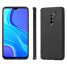 Ultra-thin Silicone Gel Soft Case Cover with Magnetic S01D for Xiaomi Redmi 9 Black