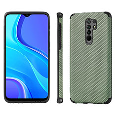 Ultra-thin Silicone Gel Soft Case Cover with Magnetic S01D for Xiaomi Redmi 9 Prime India Green