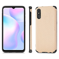 Ultra-thin Silicone Gel Soft Case Cover with Magnetic S01D for Xiaomi Redmi 9A Gold