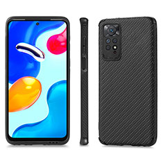 Ultra-thin Silicone Gel Soft Case Cover with Magnetic S01D for Xiaomi Redmi Note 11 4G (2022) Black