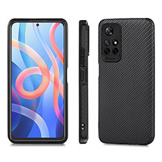 Ultra-thin Silicone Gel Soft Case Cover with Magnetic S01D for Xiaomi Redmi Note 11 5G Black
