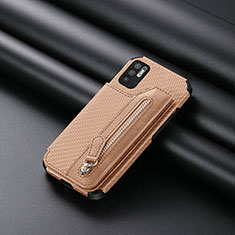 Ultra-thin Silicone Gel Soft Case Cover with Magnetic S01D for Xiaomi Redmi Note 11 SE 5G Gold