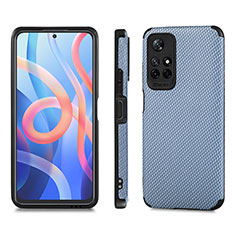 Ultra-thin Silicone Gel Soft Case Cover with Magnetic S01D for Xiaomi Redmi Note 11S 5G Blue
