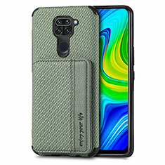 Ultra-thin Silicone Gel Soft Case Cover with Magnetic S01D for Xiaomi Redmi Note 9 Green