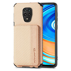 Ultra-thin Silicone Gel Soft Case Cover with Magnetic S01D for Xiaomi Redmi Note 9 Pro Gold
