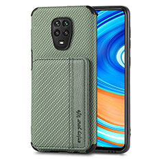 Ultra-thin Silicone Gel Soft Case Cover with Magnetic S01D for Xiaomi Redmi Note 9 Pro Green